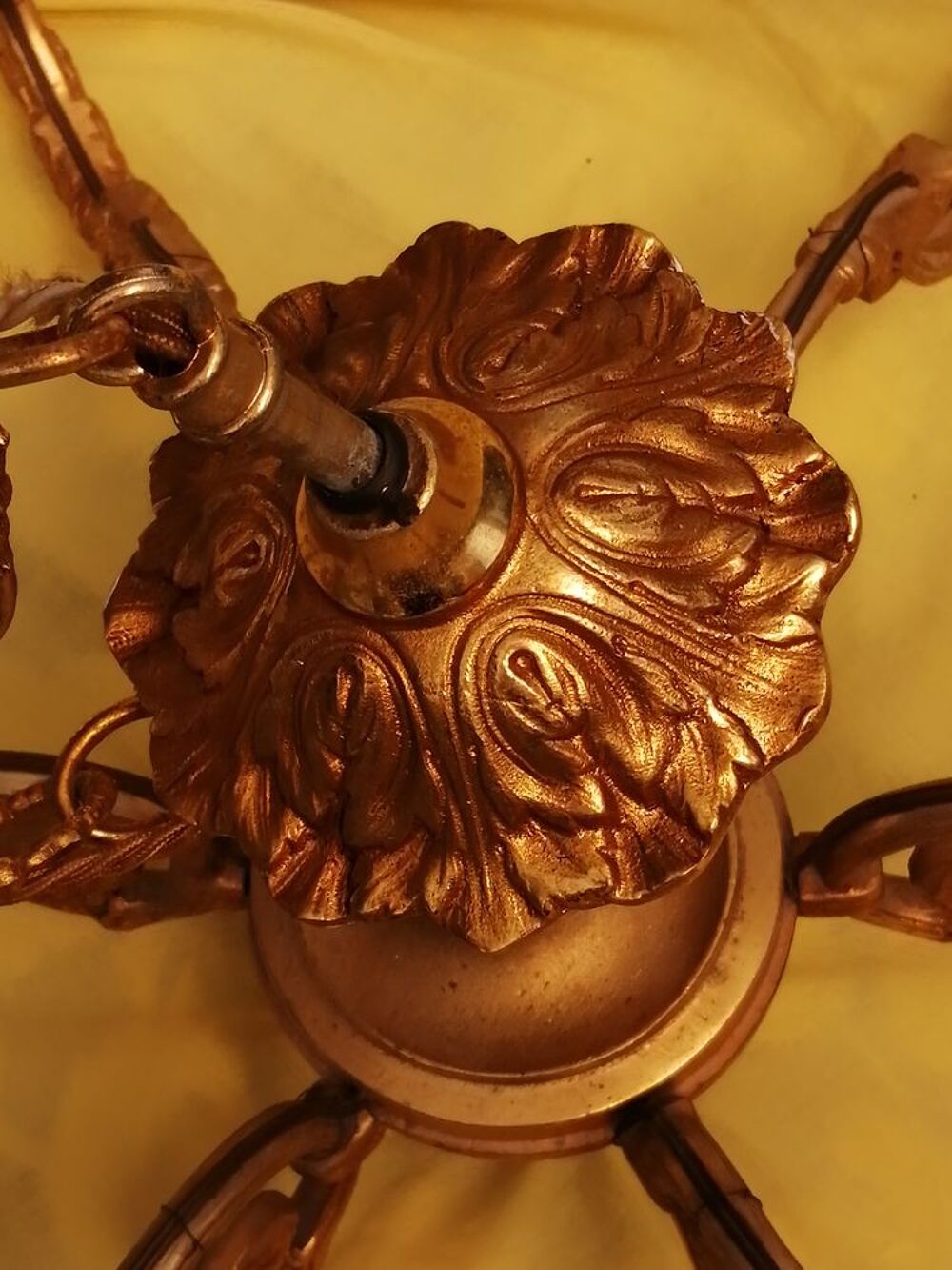 LUSTRE BRONZE MASSIF Décoration