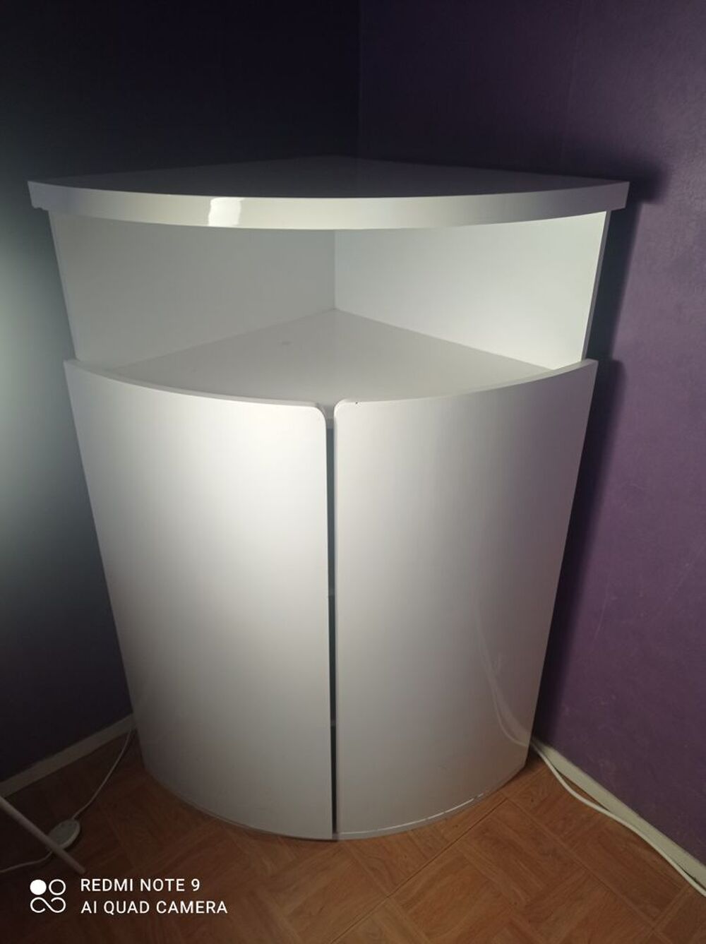 Meuble, Buffet d'angle blanc laqu&eacute; Ikea ou Alin&eacute;a Meubles