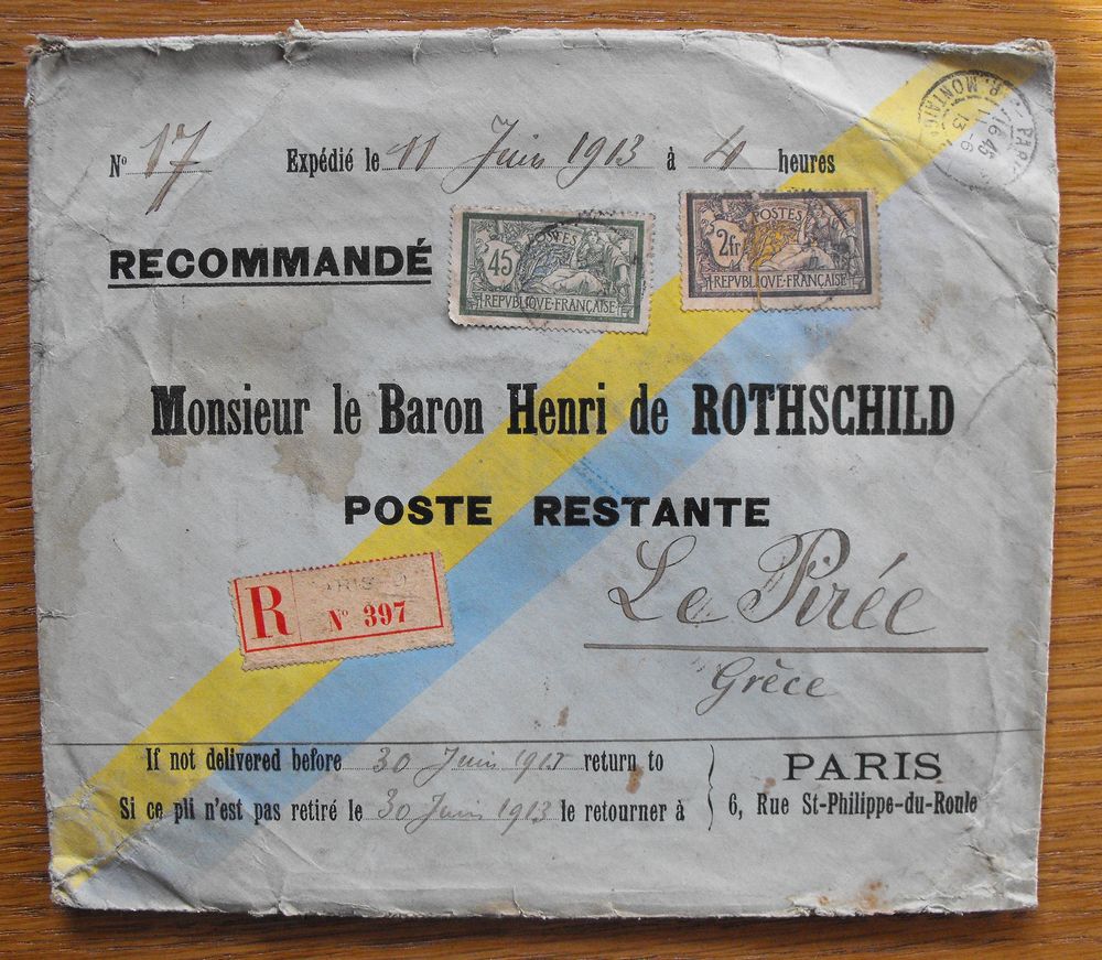 Enveloppe avec cachets de cire 