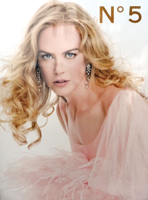 Affiche ancienne Chanel N�5, rigide, bi-c�t� Nicole Kidman 120 Castries (34)