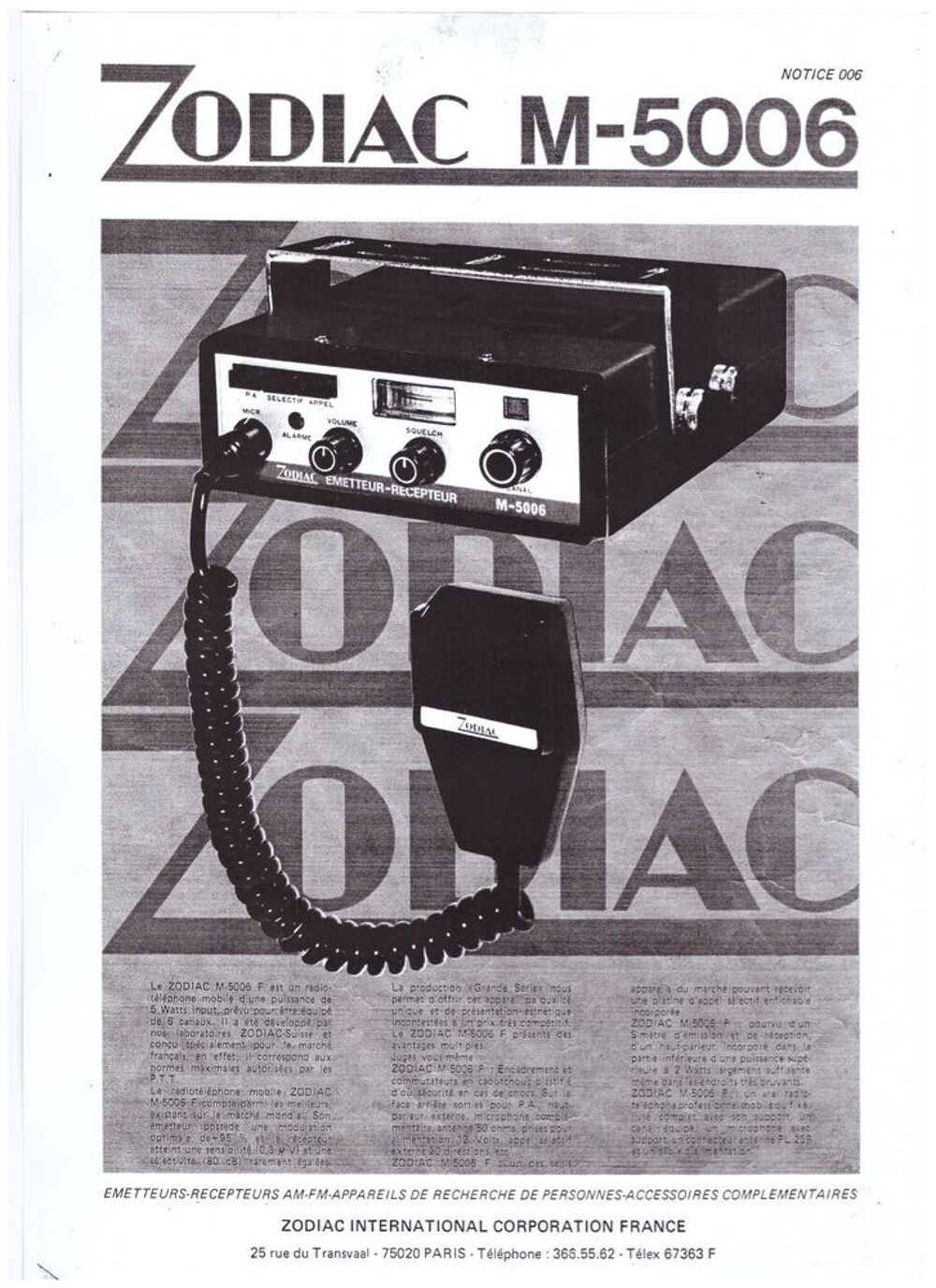 Emetteur R&eacute;cepteur radio 27Mhz. Audio et hifi