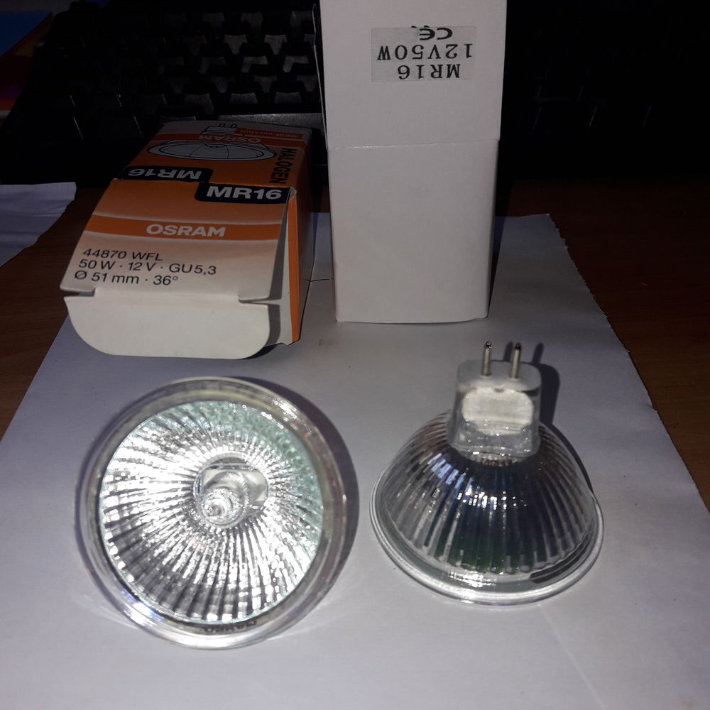 Ampoules halog&egrave;nes MR 16 spot Bricolage