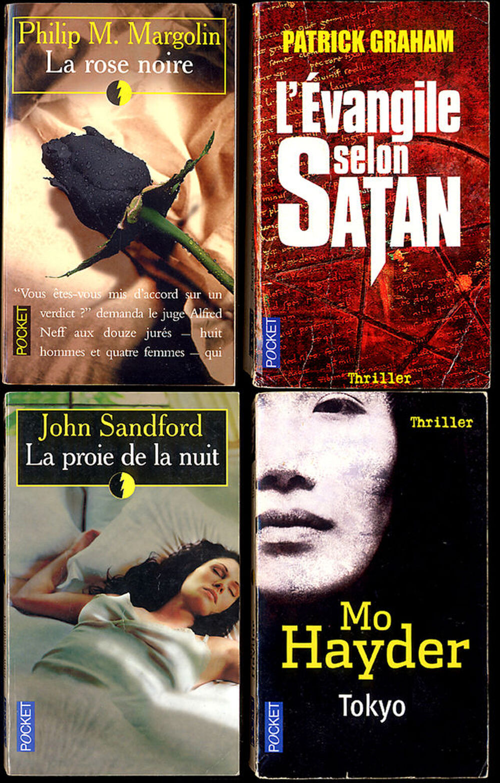 LOT de 4 romans (policier-thriller) &eacute;d P&ouml;cket Livres et BD