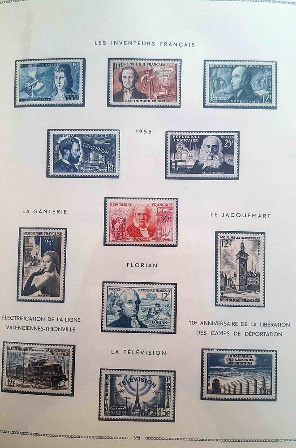 S&eacute;rie de timbres de collection de France G11 