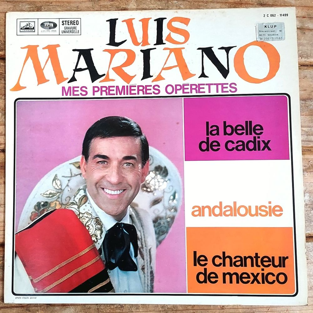 LUIS MARIANO -33t- MES 1&egrave;res OP&Eacute;RETTES-LA BELLE DE CADIX etc CD et vinyles