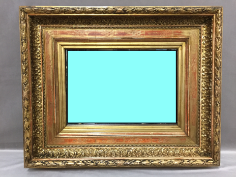MIROIR CADRE ANCIEN BARBIZON NAPOLEON III BOIS DORÉ ART 359 Marseille 11 (13)