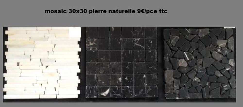 mosaique en pierre naturelle et mosa&iuml;que aluminium -50% Bricolage
