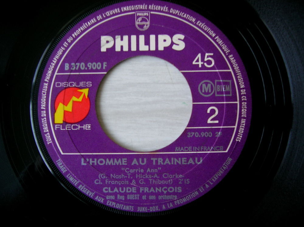 45 Tours CLAUDE FRANCOIS Comme d'habitude - JUKE BOX CD et vinyles