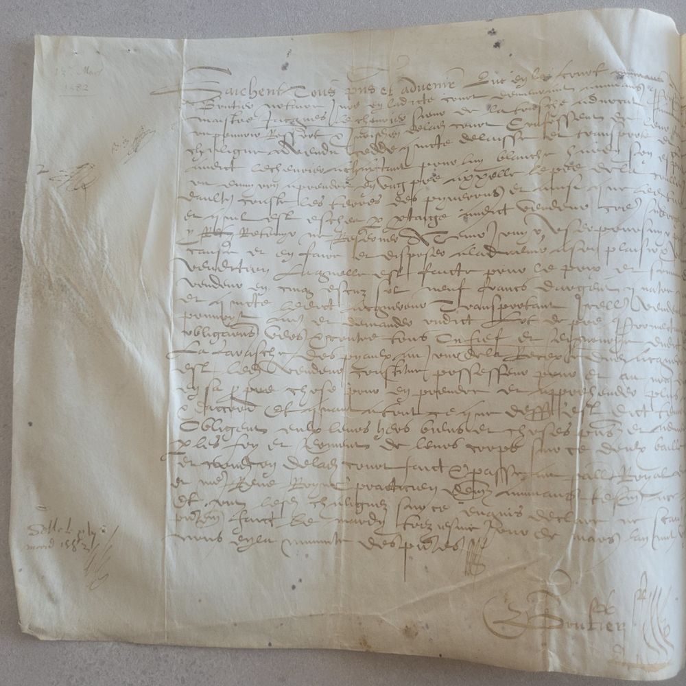 PARCHEMINS XVII ET XVIII i&egrave;me si&egrave;cles (Sarthe) . 