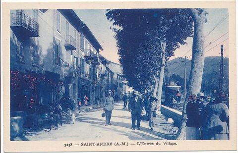 CPA. SAINT ANDRE (Alpes Maritimes). L'Entrée du Village 1 Saint-André-de-la-Roche (06)