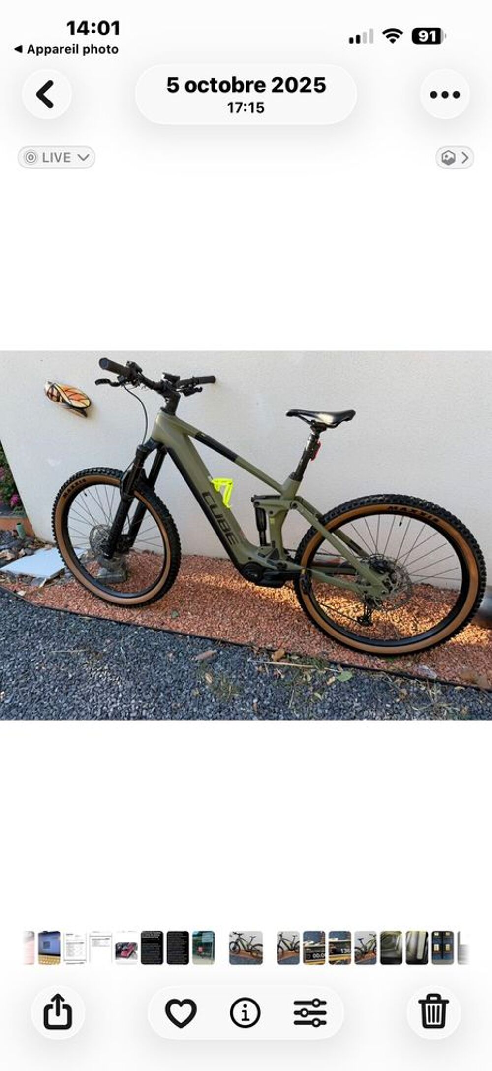 VELO VTT CUBE STEREO HYBRID 750 w Vélos