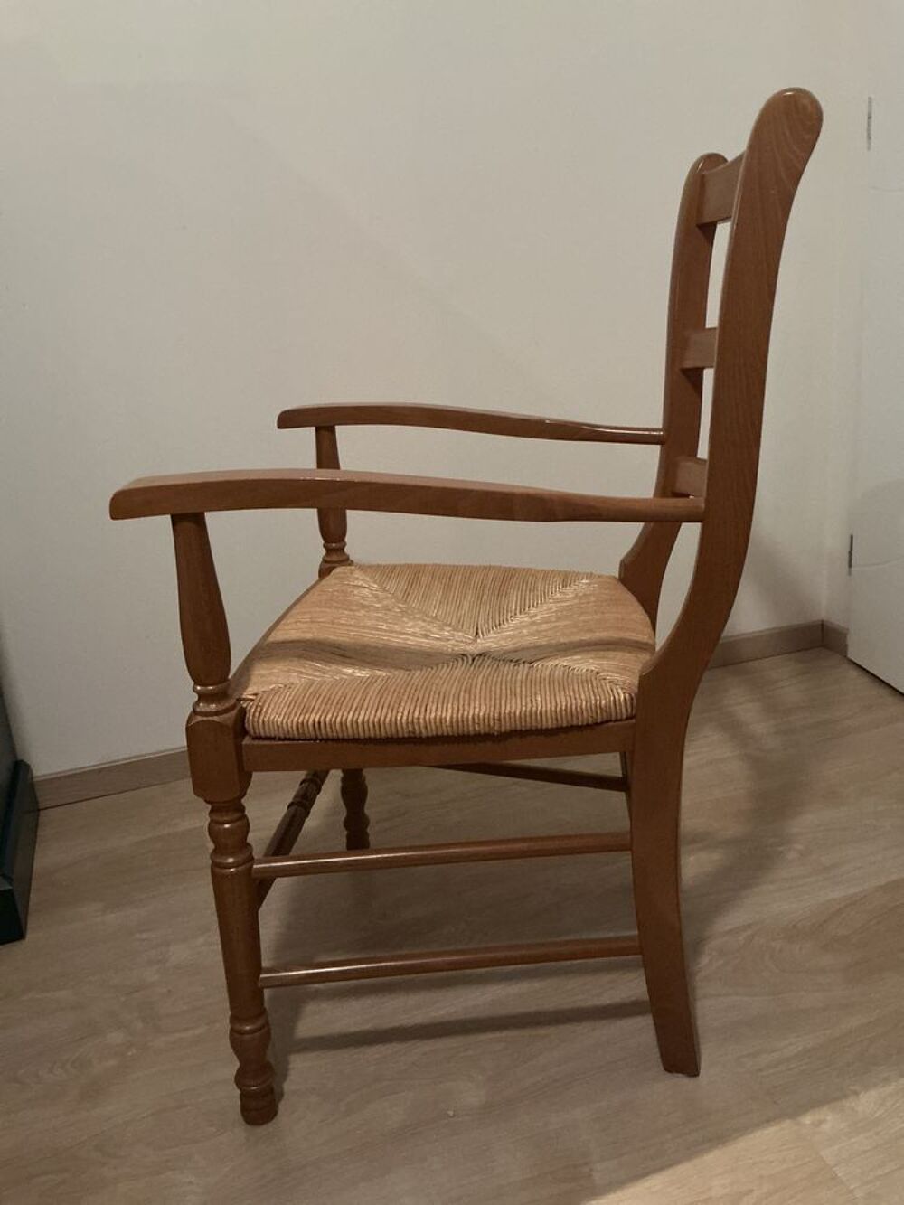 Fauteuil bois massif ch&ecirc;ne clair Meubles