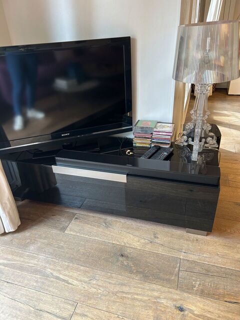 d�m�nagement - Meuble TV design noir laqu� Grenoble (38)