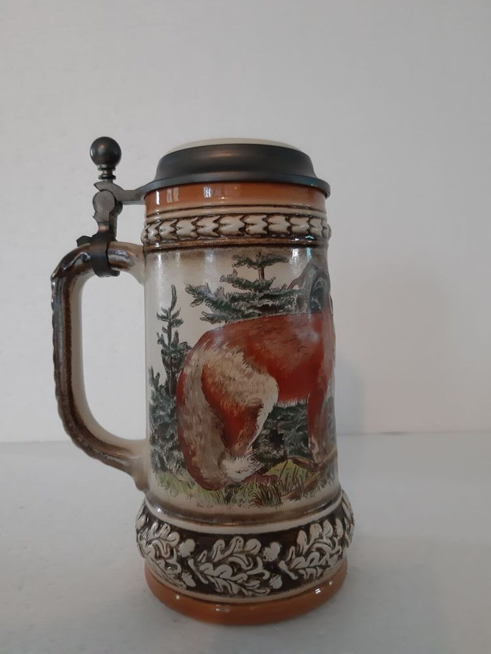 Une chope motif renard 