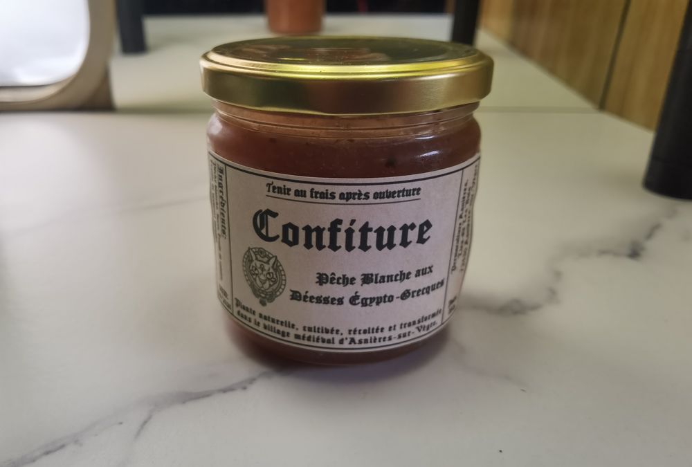 Confiture: P&ecirc;che Blanche aux D&eacute;esses &Eacute;gypto-grecques (380g) Cuisine