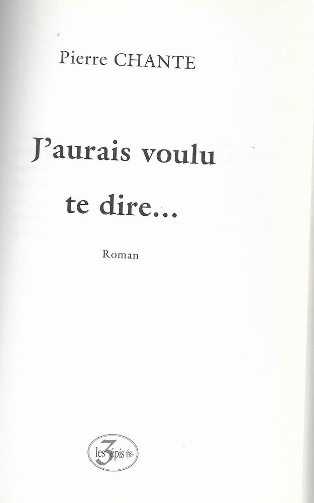 livre, J'Aurai voulu te dire Livres et BD