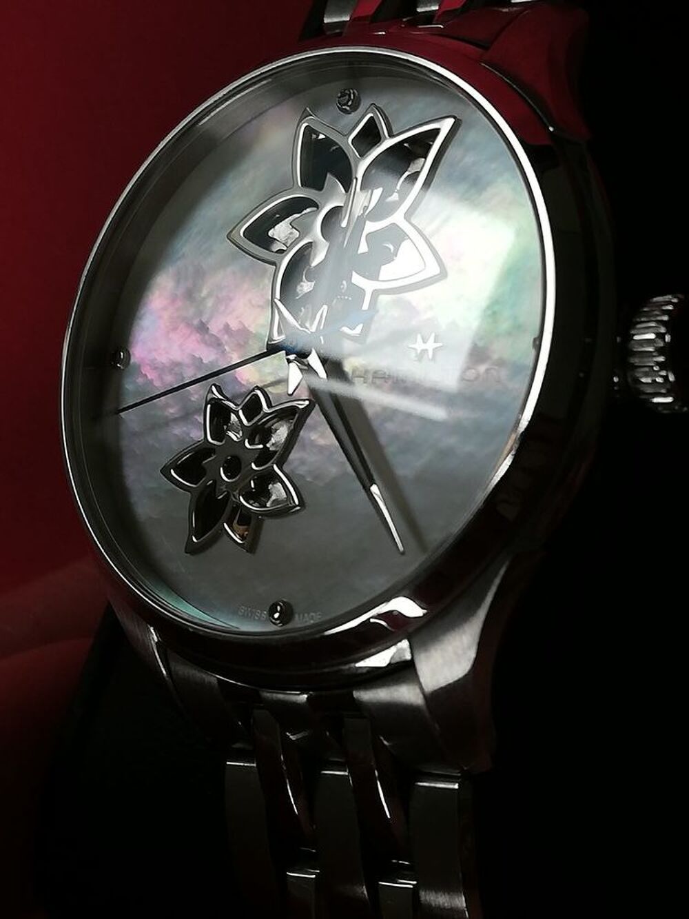 ?Montre Hamilton ?Nacre diamants cadeau de No&euml;l Bijoux et montres