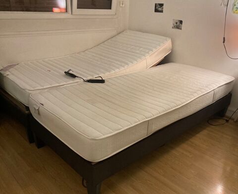 Double lit �lectrique, avec matelas en bon �tat, 2 personnes 900 Paris 13 (75)