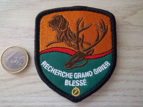 écusson chasse recherche gibier blessé insigne collection Valognes (50)
