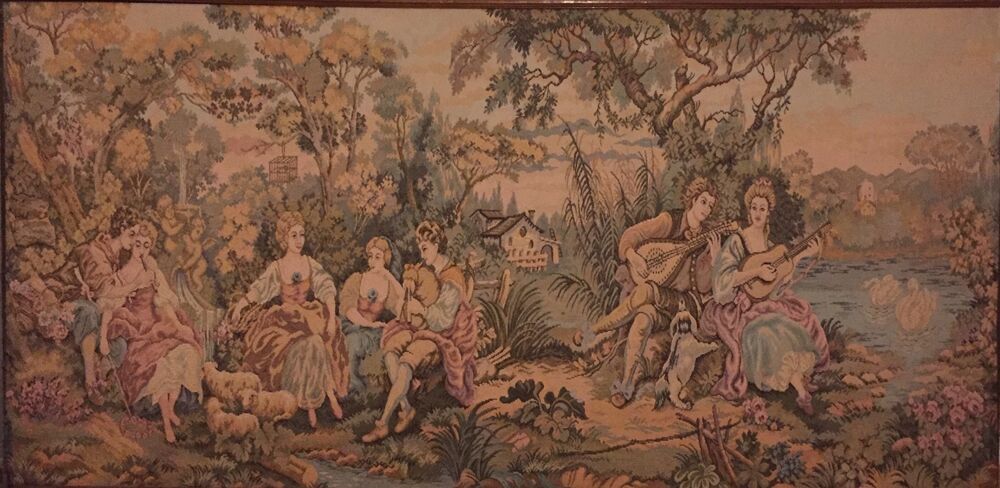 Tapisserie sc&egrave;ne galante Décoration