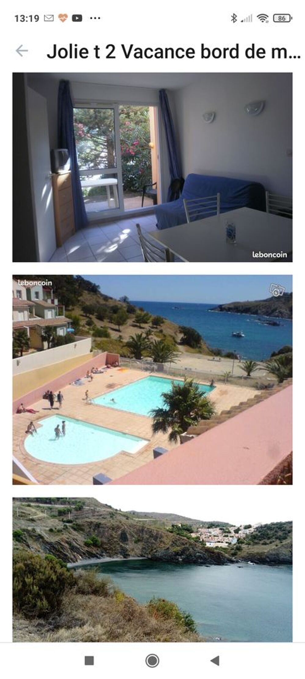   G�re plusieurs appartements vacances en bord de mer Languedoc-Roussillon, Cerb�re (66290)