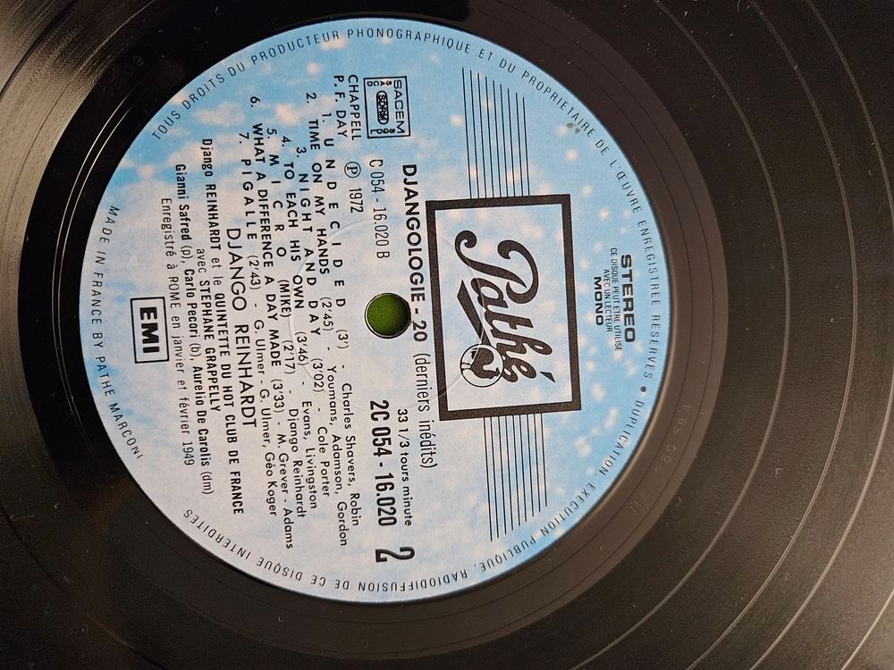 Django Reinhardt Vol. 20-Djangologie vinyle CD et vinyles