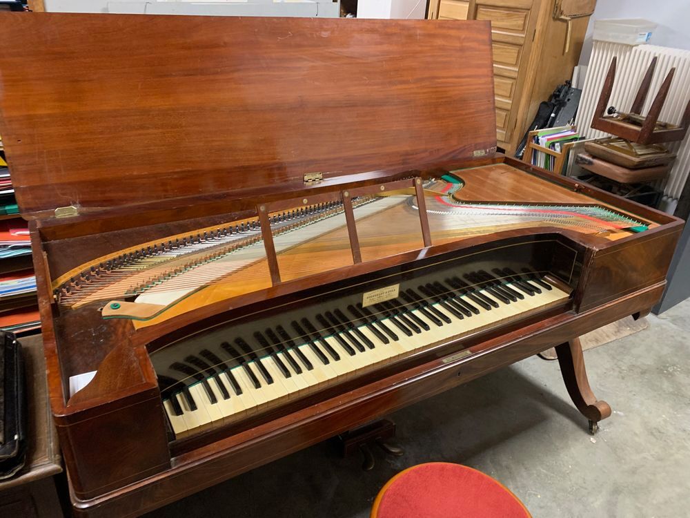 Piano pianoforte carr&eacute; Boisselot &amp; Fils 173 x 81 cm de 1846 Instruments de musique