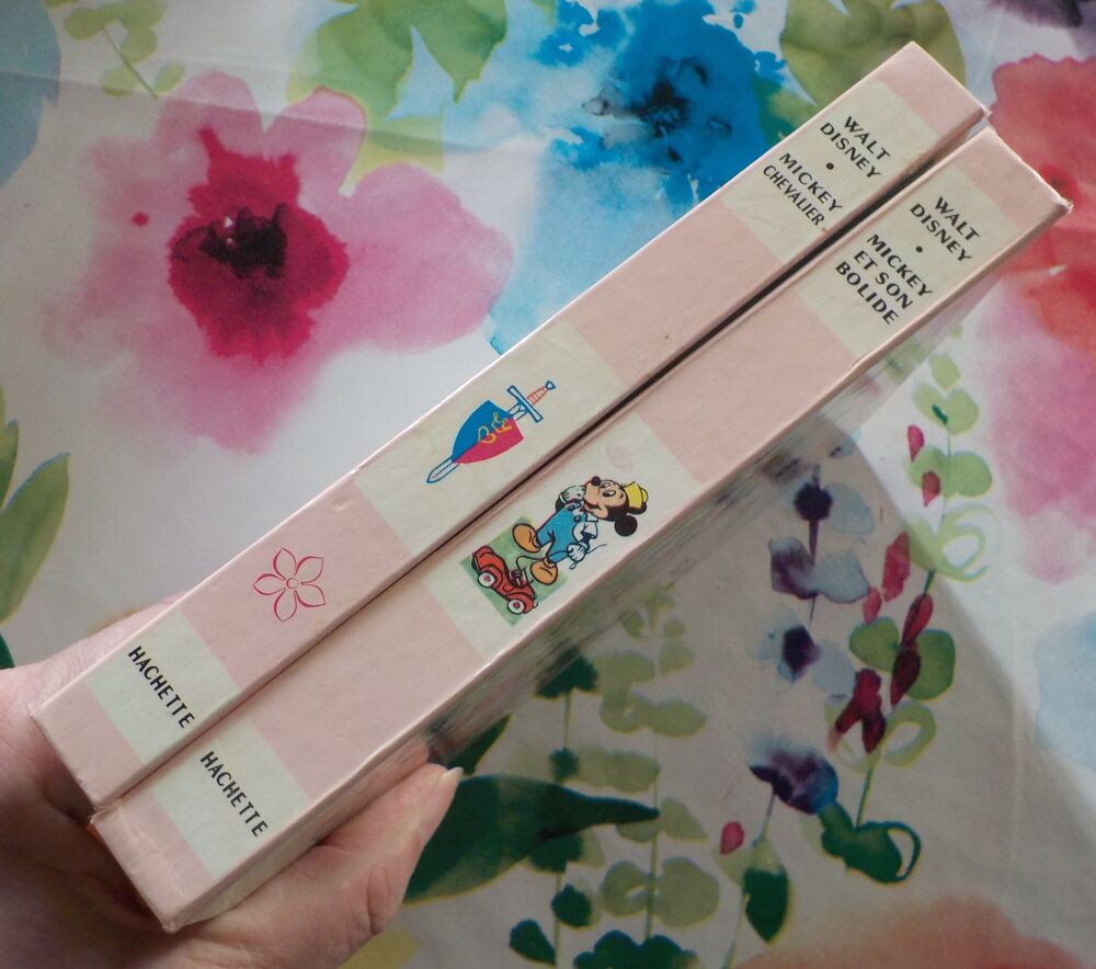 2 BIBLIO ROSE DISNEY MICKEY Livres et BD