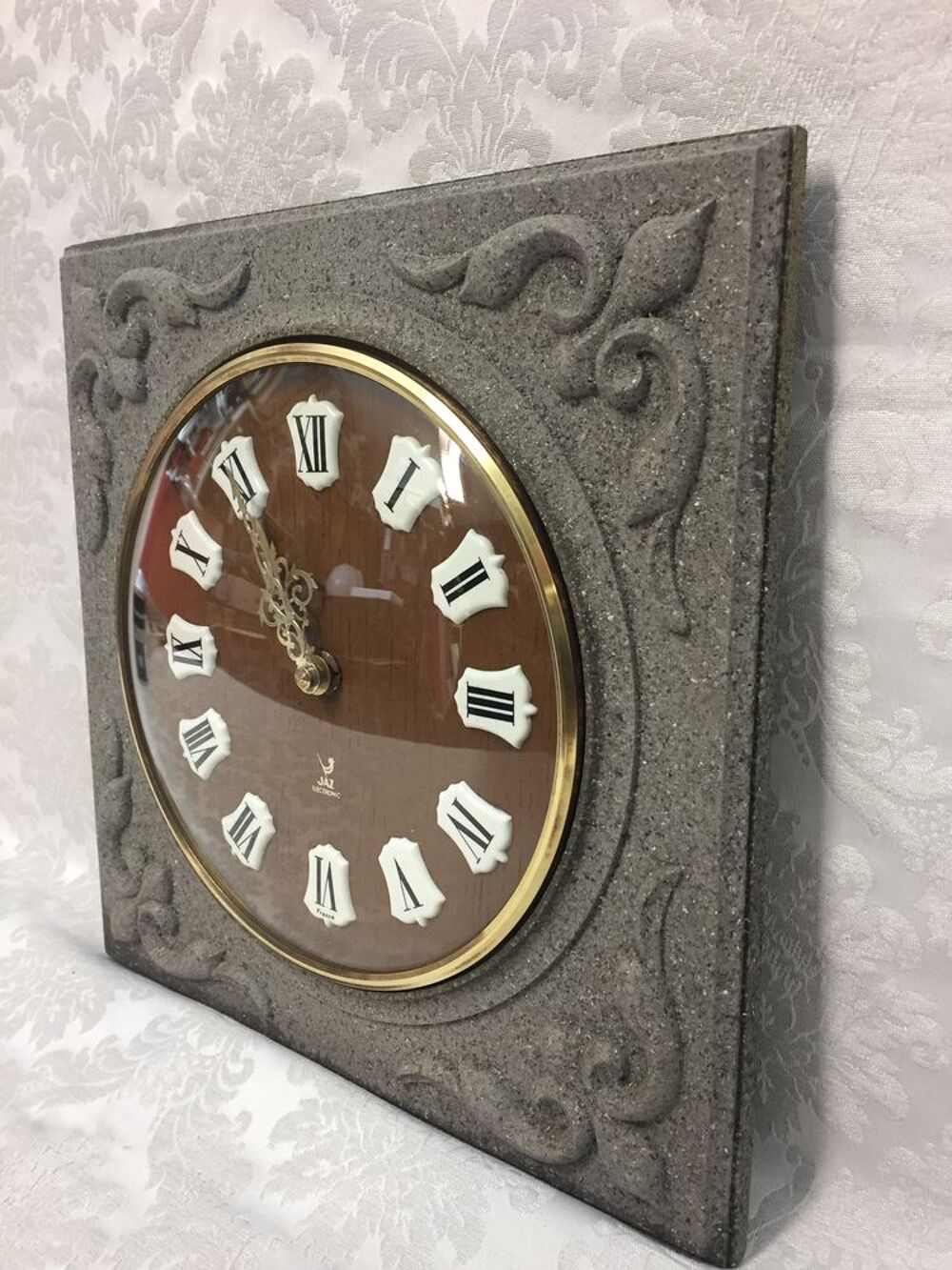 ANCIENNE PENDULE HORLOGE MURALE JAZ ELECTRONIC VINTAGE Retro Décoration