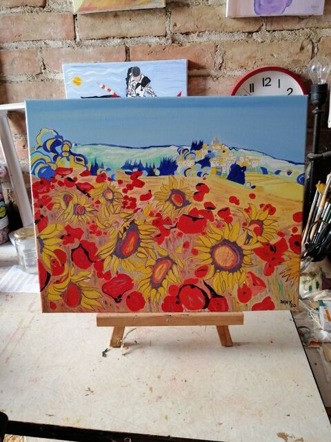 TABLEAU A L HUILE SUR TOILE COTON CHAMPS DE COQUELICOTS
50 Anduze (30)