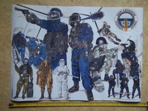 affiche (non plie)  groupe d'intervention de la gendarmerie 12 Lens (62)