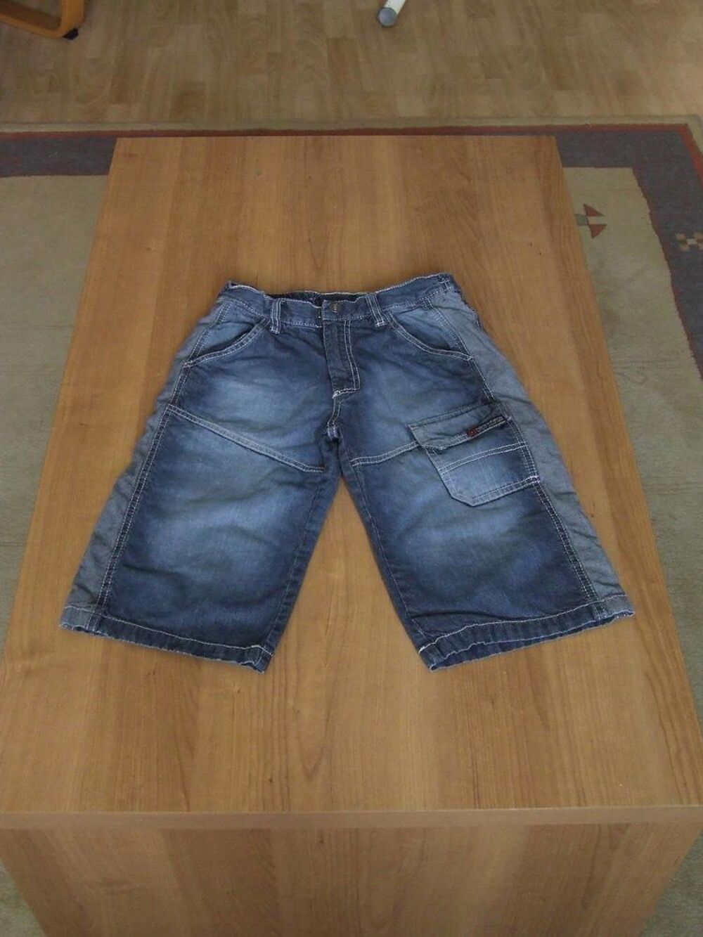 Bermuda jeans, C&amp;A, bleu, 10&nbsp;ans (140&nbsp;cm) TBE Vtements enfants