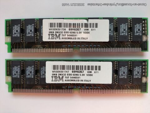 Lot 2 Mmoires RAM  Vintage  Simm  IBM  8 Mo en EDO 9 Canet-en-Roussillon (66)