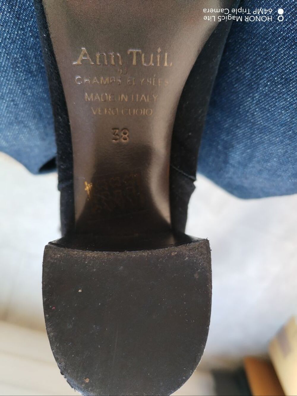 Bottine daim noir anh Thuil Chaussures
