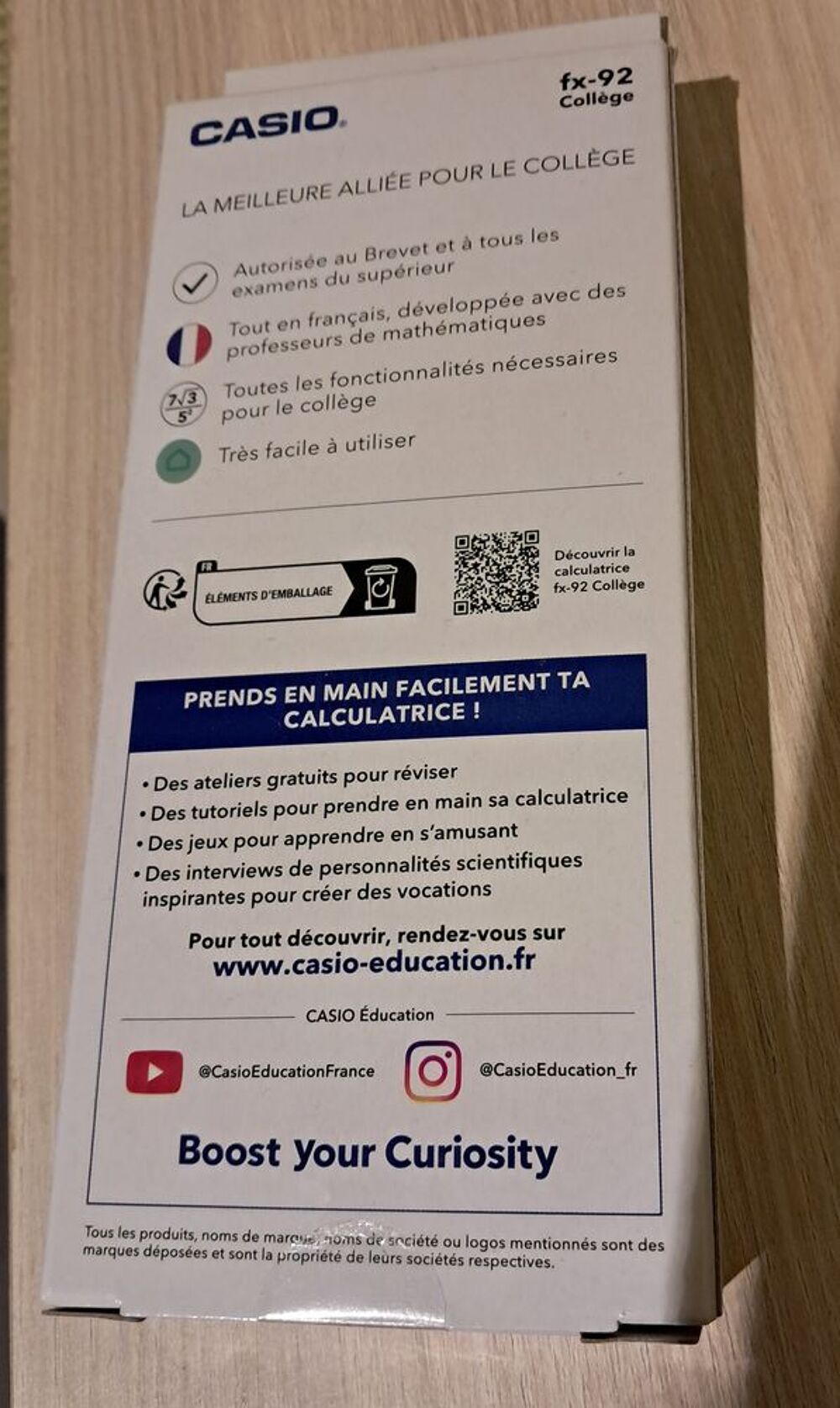 Calculatrice casio coll&egrave;ge fx-92 neuf emballer jamais servi Jeux / jouets
