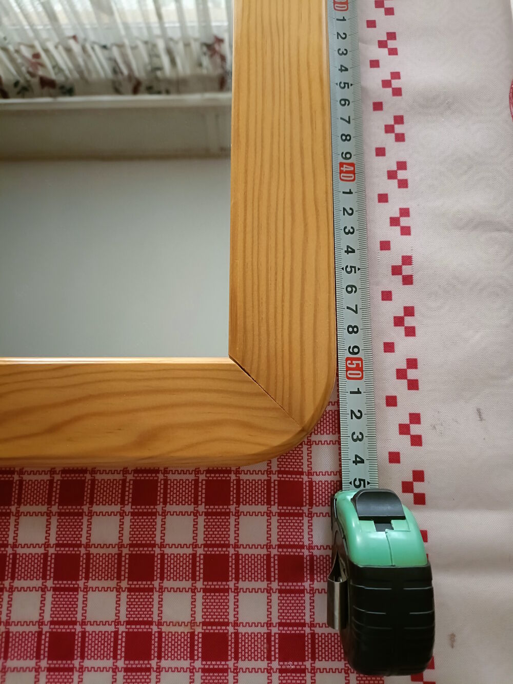 MIROIR RECTANGULAIRE EN PIN - 54 X 44 cm Décoration