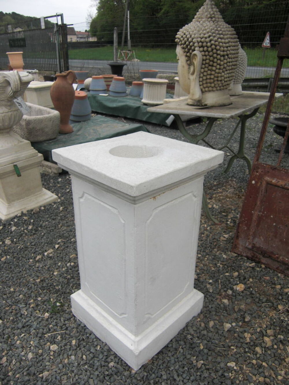 Base pour vase, statue en pierre Décoration