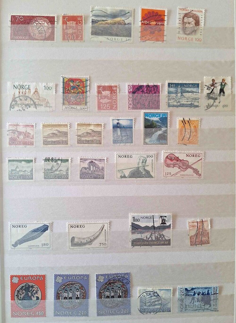 S&eacute;rie de timbres de collection de Norv&egrave;ge 