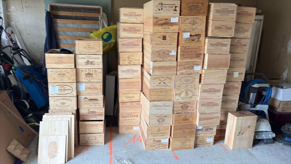 caisses de vin vide tout formats Décoration