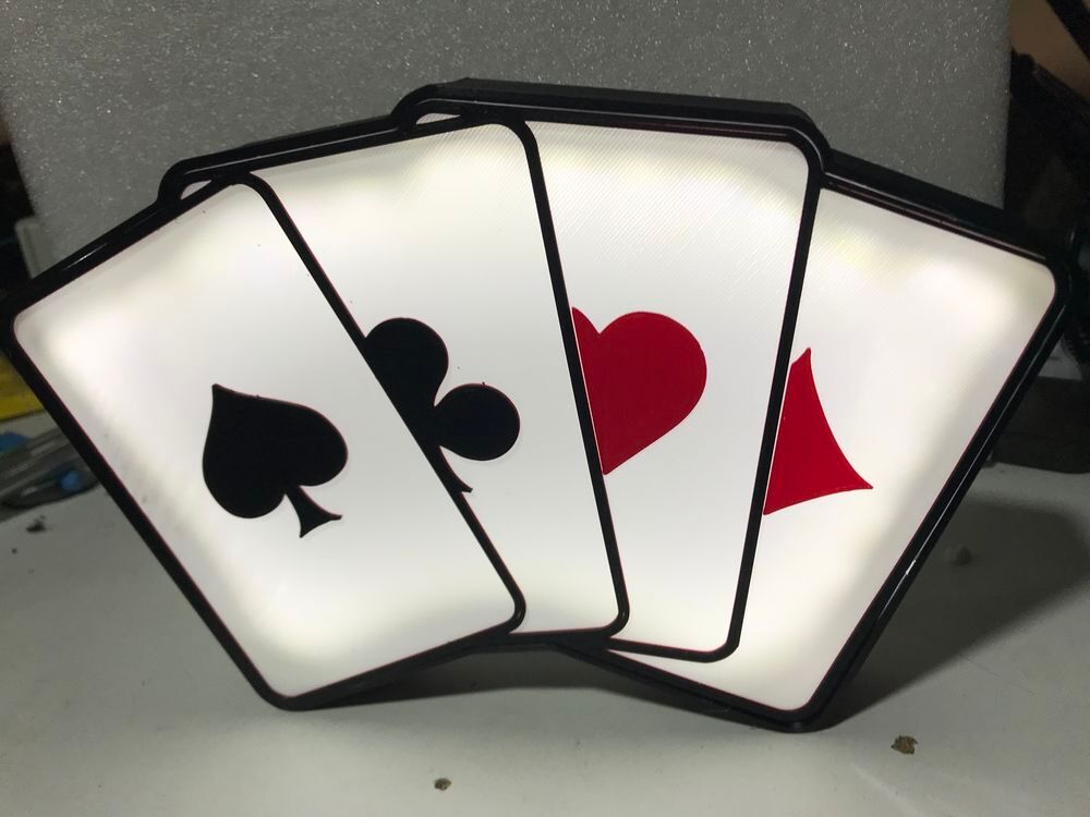 Lampe CARTE POKER LEDS USB Décoration