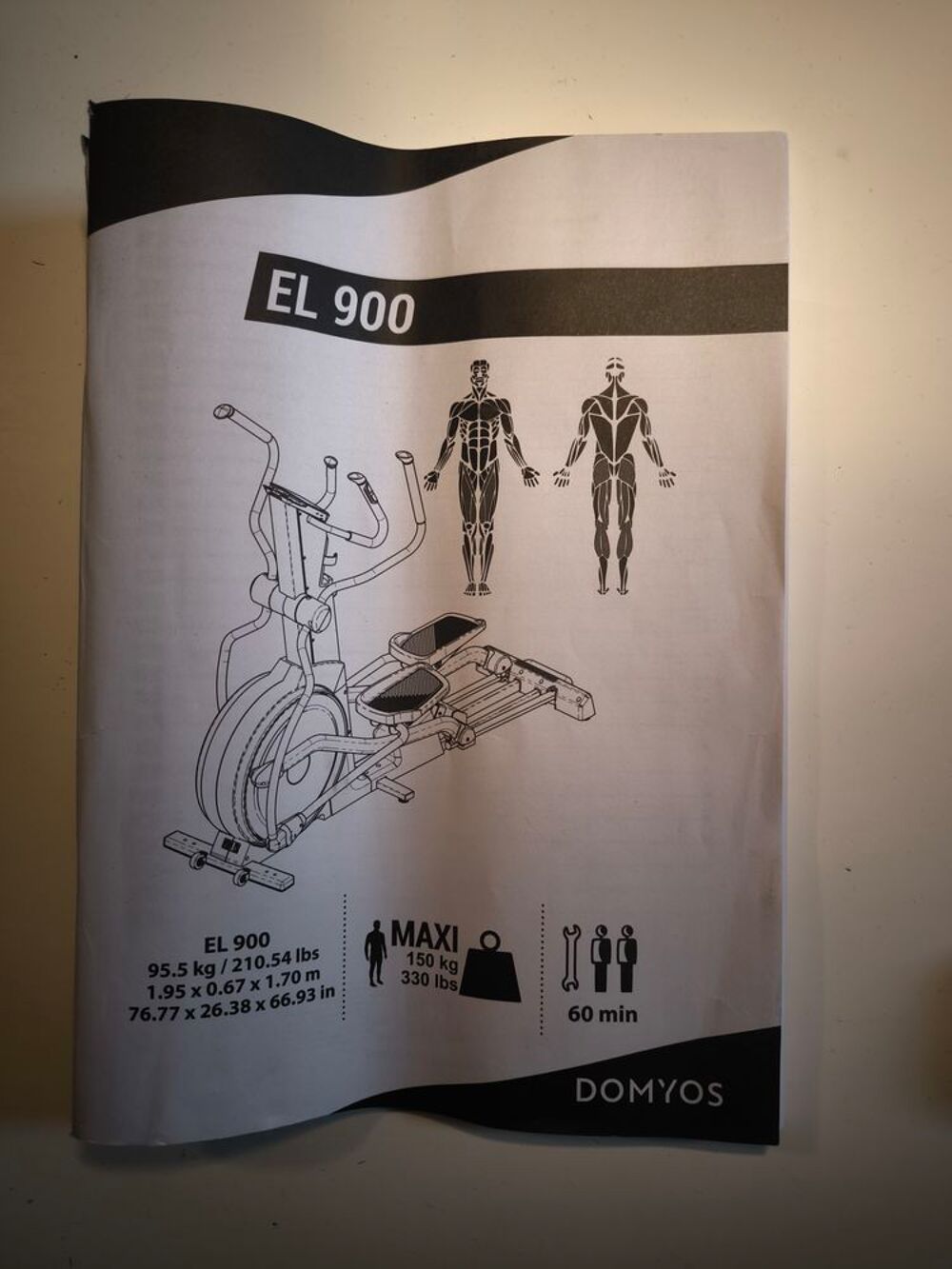 V&eacute;lo elliptique Domyos EL 900 connect&eacute; Sports