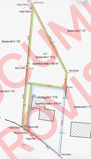  Terrain � vendre 800 m�