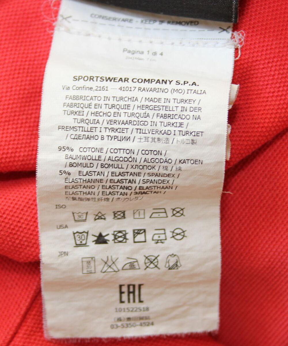 Polo rouge STONE ISLAND T.M Vêtements