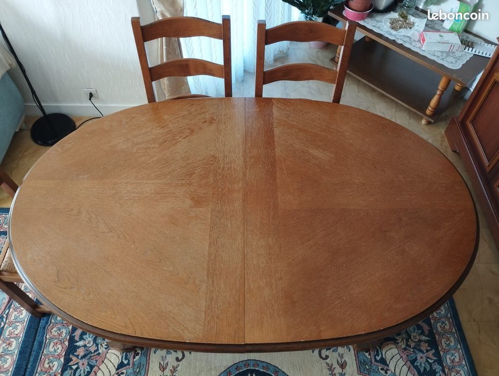 TABLE OVALE 12 PERSONNES + 6 CHAISES Meubles
