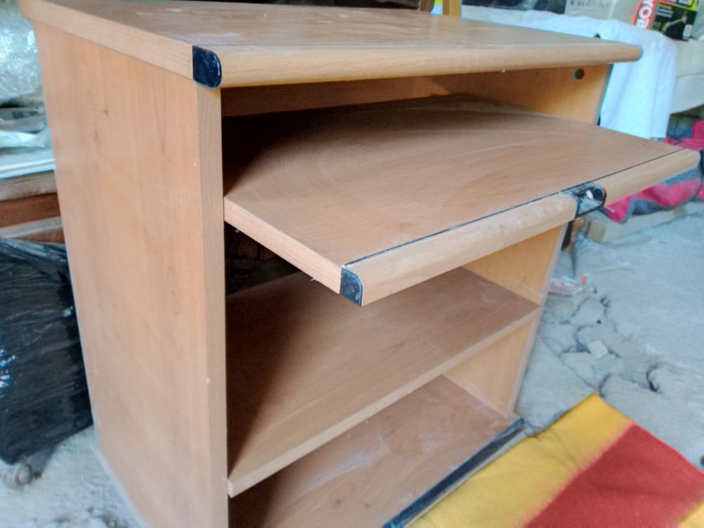 meuble bureau informatique en bois - avec plateau amovible Meubles