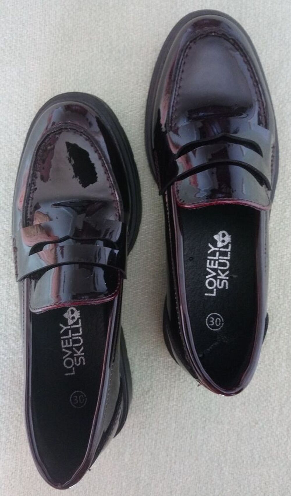 Ballerines vernis &agrave; semelle &eacute;paisse Chaussures enfants