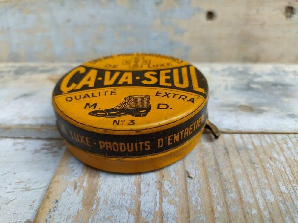 Ancienne Boite Publicitaire Cirage &Ccedil;a Va Seul N&deg;3
Diam&egrave;tre 