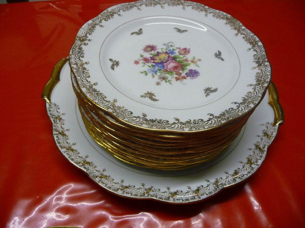 Services &agrave; caf&eacute; et &agrave; g&acirc;teaux en porcelaine Décoration