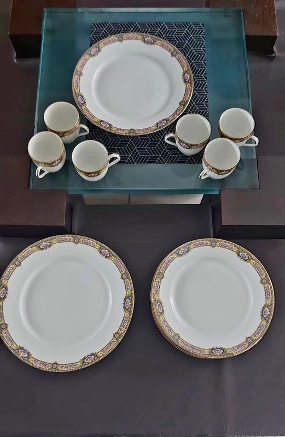 SERVICE DE TABLE PORCELAINE LIMOGES LETOURNEUR VALMONT Décoration