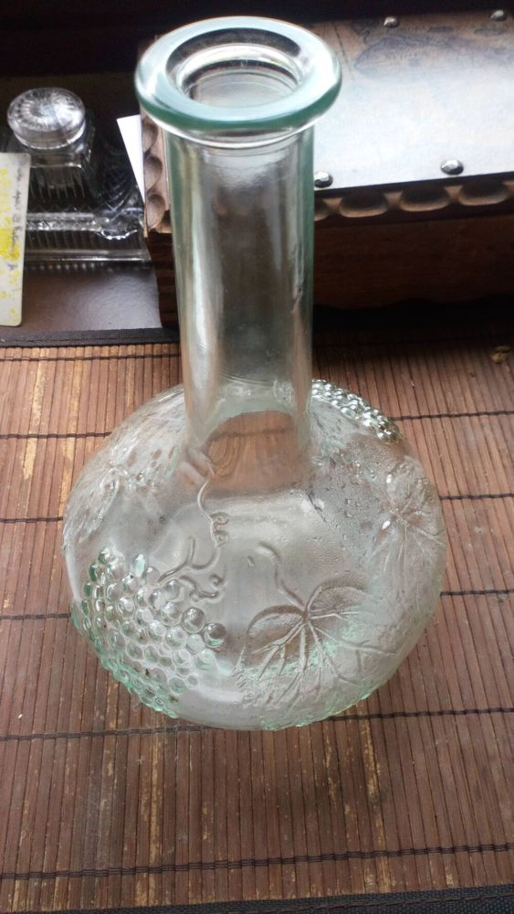 ANCIENNE XX&Egrave;ME CARAFE &agrave; d&eacute;canter le vin en verre Cuisine
